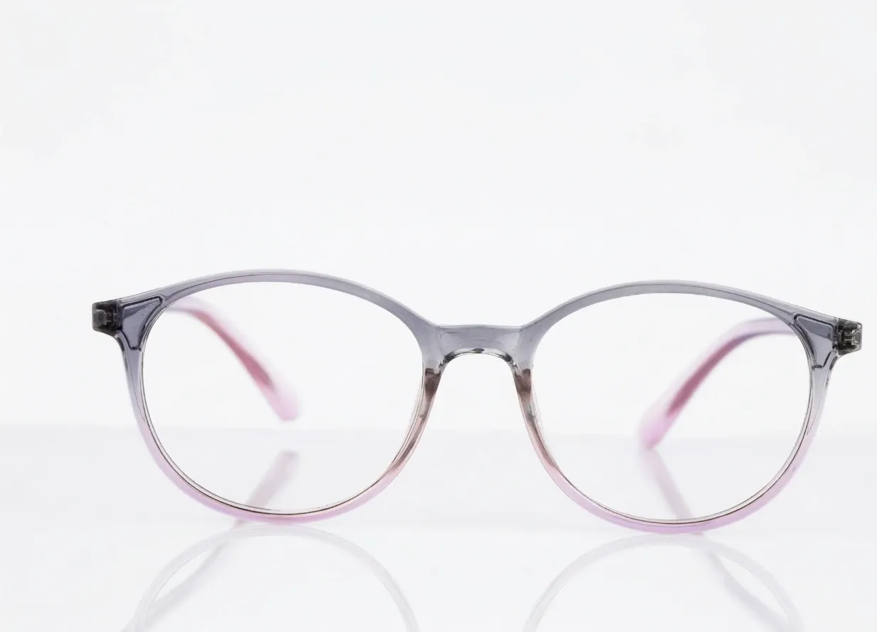 Translucent Round Acetate Frames-Slate to Orchid