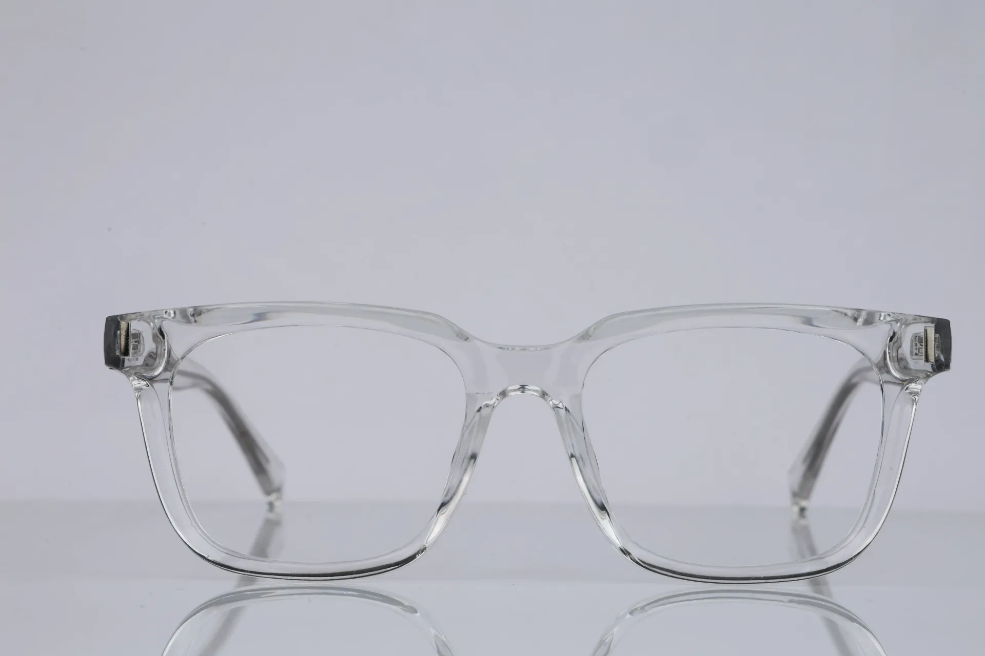 Translucent Square Acetate Frame-Crystal Pure