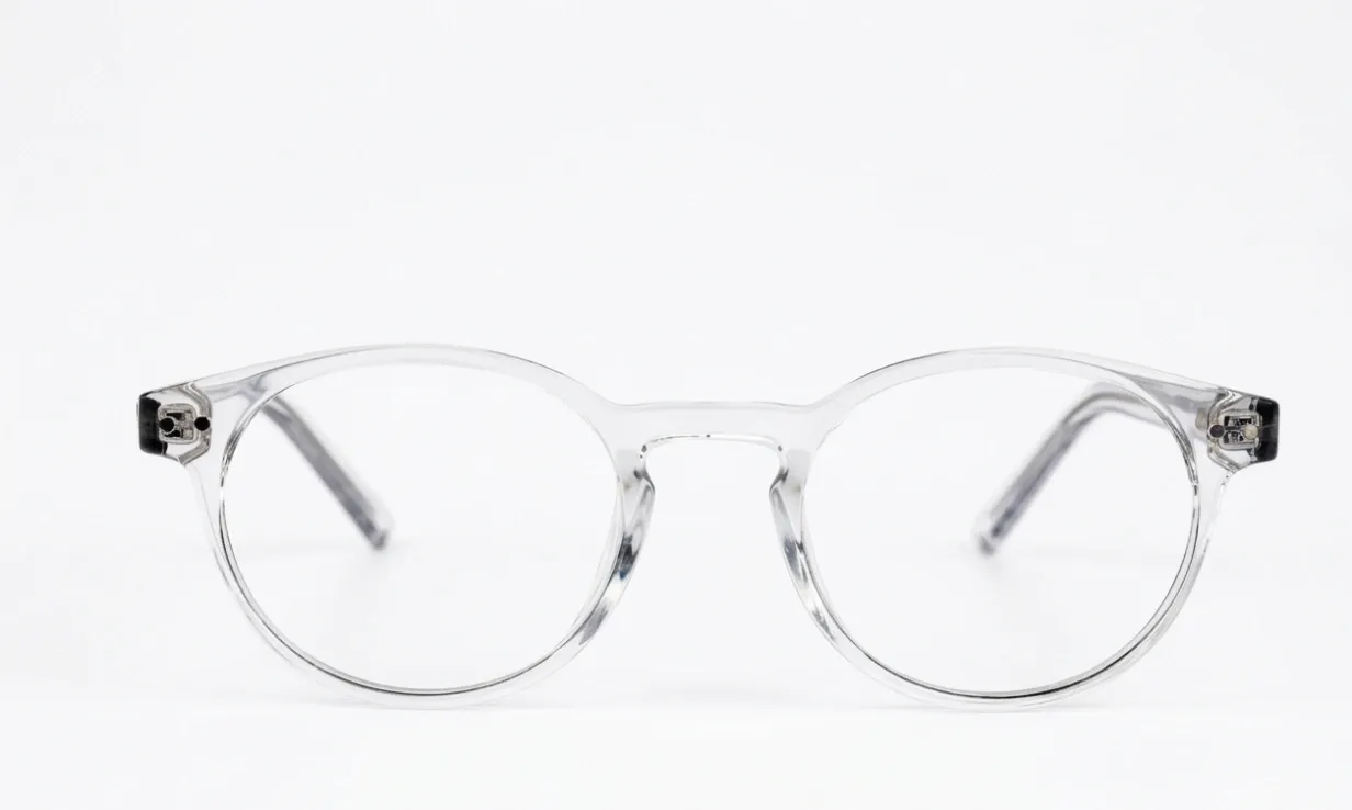 Translucent Round Acetate Frame-Crystal Diamond