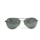 Black Pilot-Style Sunglasses with Polycarbonate UV400 Lenses