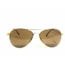 Golden Brown Pilot-Style Sunglasses for Men & Women